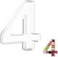 13.8" Extra Large Acrylic Number Charcuterie Board Box, Reusable Fillable Number Cake Candy Dish Display Serving