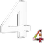 13.8" Extra Large Acrylic Number Charcuterie Board Box, Reusable Fillable Number Cake Candy Dish Display Serving