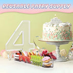 13.8" Extra Large Acrylic Number Charcuterie Board Box, Reusable Fillable Number Cake Candy Dish Display Serving, alternate