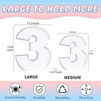 13.8" Extra Large Acrylic Number Charcuterie Board Box, Reusable Fillable Number Cake Candy Dish Display Serving, alternate