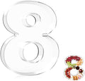 13.8" Extra Large Acrylic Number Charcuterie Board Box, Reusable Fillable Number Cake Candy Dish Display Serving