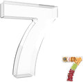 13.8" Extra Large Acrylic Number Charcuterie Board Box, Reusable Fillable Number Cake Candy Dish Display Serving