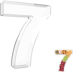 13.8" Extra Large Acrylic Number Charcuterie Board Box, Reusable Fillable Number Cake Candy Dish Display Serving