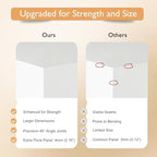 13.8" Extra Large White Risers, Large Size Acrylic Cube Display Nesting Risers, Food risers for buffet table, alternate view