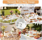 13.8" Extra Large White Risers, Large Size Acrylic Cube Display Nesting Risers, Food risers for buffet table, alternate view