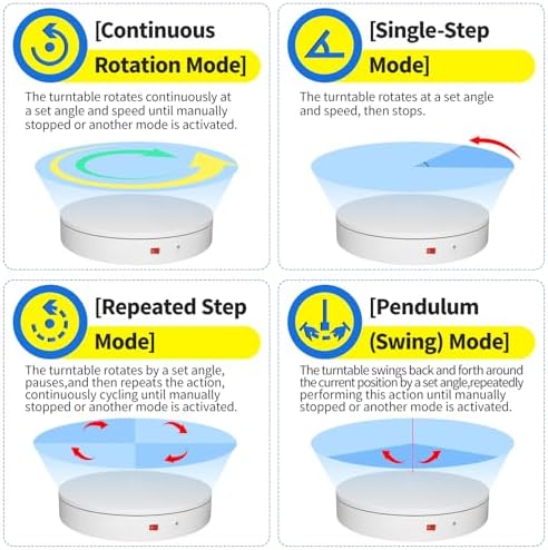 13.8Inch/35cm Remote 360 Rotating Platform,400lbs Capacity Electric Motorized Turntables, Motorized Rotating, alternate view
