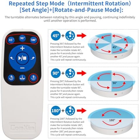 13.8Inch/35cm Remote 360 Rotating Platform,400lbs Capacity Electric Motorized Turntables, Motorized Rotating, alternate view