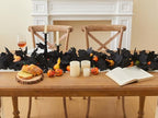 13 FT Black Garland Halloween 2pcs Artificial Black Maple Leaf Garlands Fall Leaves Vines for Autumn Thankgiving, alternate