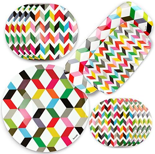 13" Rectangular Platter - Melamine Platters and Serving Ware - Plate, Dish, Serving, Collection - Ziggy in 13", alternate