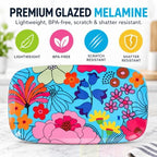 13" Rectangular Platter - Melamine Platters and Serving Ware - Plate, Dish, Serving, Collection - Garden Floral, alternate