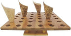 13" x 13" Natural Bamboo Square Food Cone Display Tamaki Stand for Restaurants, Catered Events, Party or