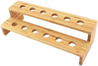 13" x 4.9" x 3.5" Natural Bamboo Straight Multi Level Food Cone Display Tamaki Stand for Restaurants, Catered, alternate view