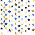 130 ft Star Garland Banner Decor, Blue, Gold in Gold
