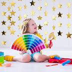 130 ft Star Garland Banner Decor, Gold in Gold, alternate view 2