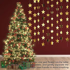 130 ft Star Garland Banner Decor, Gold in Gold, alternate view 6