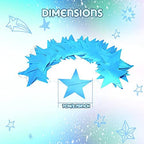 130 ft Star Garland Banner Decor, Holographic Blue, alternate view 3