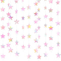 130 ft Star Garland Banner Decor, Iridescent Pink