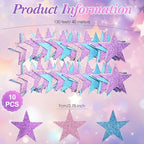 130 ft Star Garland Banner Decor, Purple, Pink, Blue in Blue, alternate view 3