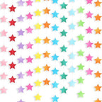 130 ft Star Garland Banner Decor, Rainbow
