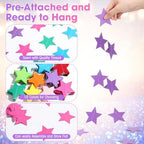 130 ft Star Garland Banner Decor, Rainbow, alternate view 4