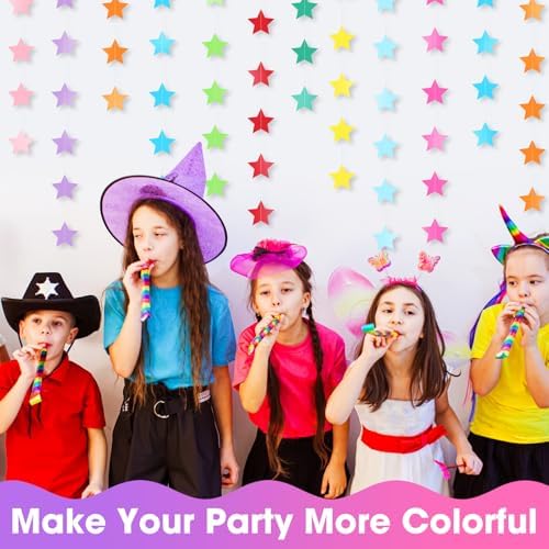 130 ft Star Garland Banner Decor, Rainbow, alternate view 6
