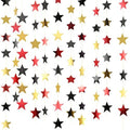 130 ft Star Garland Banner Decor, Red, Black, Gold in Gold
