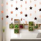 130 ft Star Garland Banner Decor, Rose Gold, alternate view 2