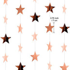 130 ft Star Garland Banner Decor, Rose Gold, alternate view 3