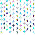 130ft Glitter Star Garland Hanging Banner, Holographic Iridescent