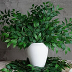 130pcs Italian Ruscus Greenery Stems 68cm Artificial Smilax Greenery Branch
