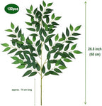 130pcs Italian Ruscus Greenery Stems 68cm Artificial Smilax Greenery Branch, alternate view 2