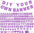 131 PCS Custom Banner 5" DIY Party Letter Banners Personalized Decor in Purple