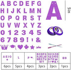 131 PCS Custom Banner 5" DIY Party Letter Banners Personalized Decor in Purple, alternate view 2