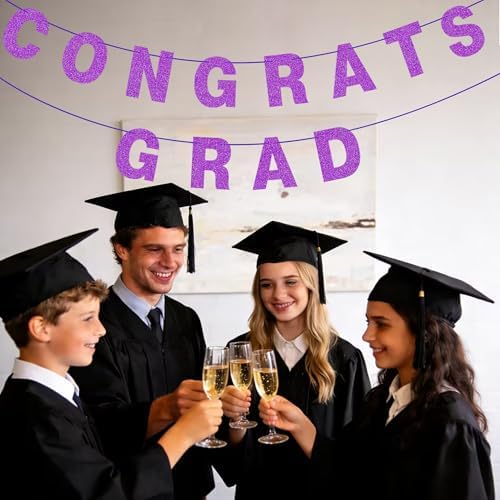 131 PCS Custom Banner 5" DIY Party Letter Banners Personalized Decor in Purple, alternate view 4