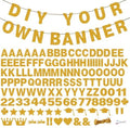 131 PCS Custom Banner DIY Letter Banners Personalized Banner for Birthday in Yellow-C