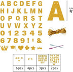 131 PCS Custom Banner DIY Letter Banners Personalized Banner for Birthday in Yellow-C, alternate view 2