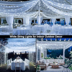 132 ft 400 LED White Christmas Lights Indoor Outdoor, alternate view 2