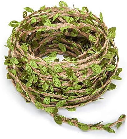 132 Ft Boho Eucalyptus Vines with Twine, Artificial Eucalyptus Leaf