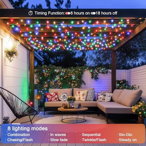 132ft 400 LED Christmas Lights Indoor Outdoor Waterproof, alternate view 4