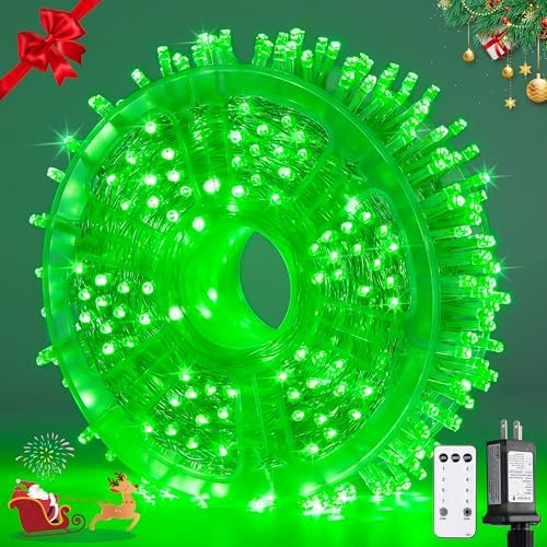 132ft 400 LED Green Halloween Lights Indoor Outdoor Plug in 8Modes