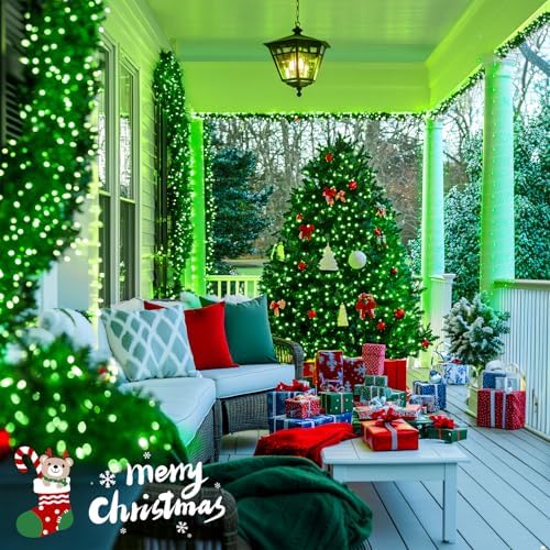 132ft 400 LED Green Halloween Lights Indoor Outdoor Plug in 8Modes, alternate view 6