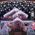 1332 LED 132FT Christmas Icicle Lights, 296 Drops, 12 Modes, Cool White in Cool White