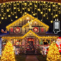 1332 LED 132FT Christmas Icicle Lights, 296 Drops, 12 Modes, Warm White in Warm White