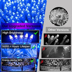 1332 LED Icicle Lights 132FT Christmas Lights, 296 Drops, 12 Modes, Blue in Blue, alternate view 4