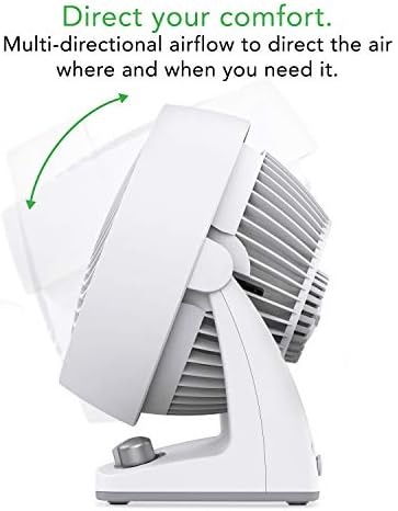133DC Energy Smart Compact Air Circulator with Variable Speed Control, DC Motor, Adjustable Tilt, Quiet, alternate view 2
