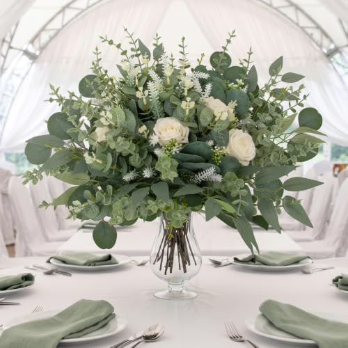 135 Pcs Artificial Eucalyptus Stems, Mixed Greenery Stems for Decor, alternate view 7
