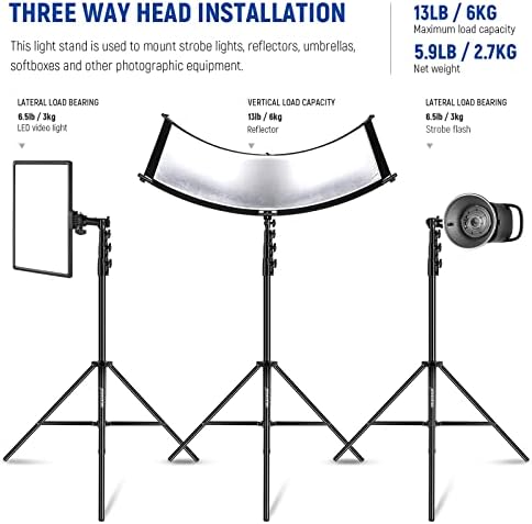 13ft/4m Air Cushioned Light Stand, Heavy Duty All Metal, alternate view 4