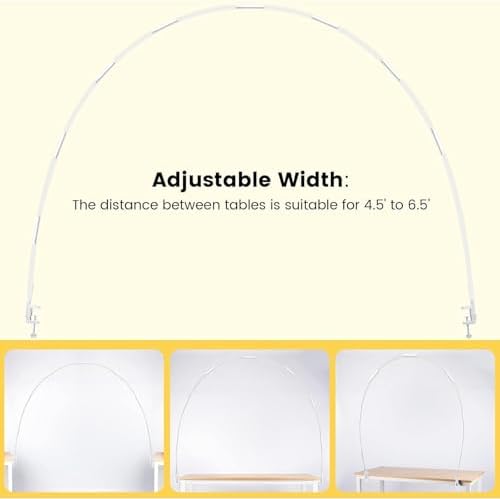 13ft Table Balloon Arch Stand Frame for Party Decorations, White in White, alternate view 3