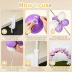 13ft Table Balloon Arch Stand Frame for Party Decorations, White in White, alternate view 5