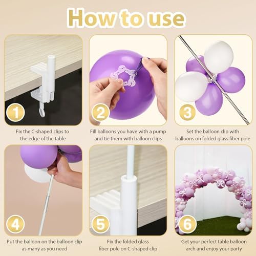 13ft Table Balloon Arch Stand Frame for Party Decorations, White in White, alternate view 5